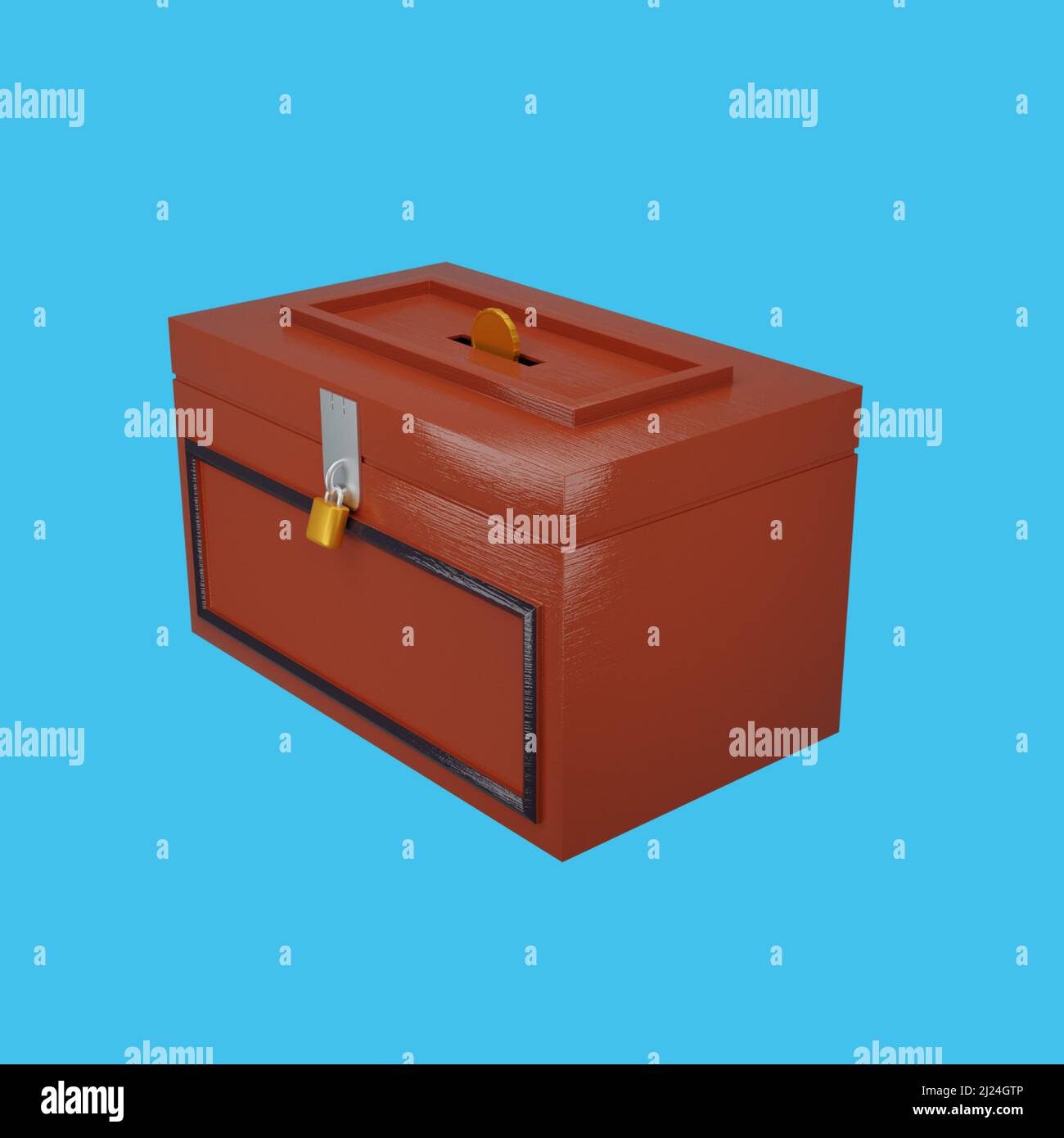 3d rendering of charity box icon Stock Photo - Alamy