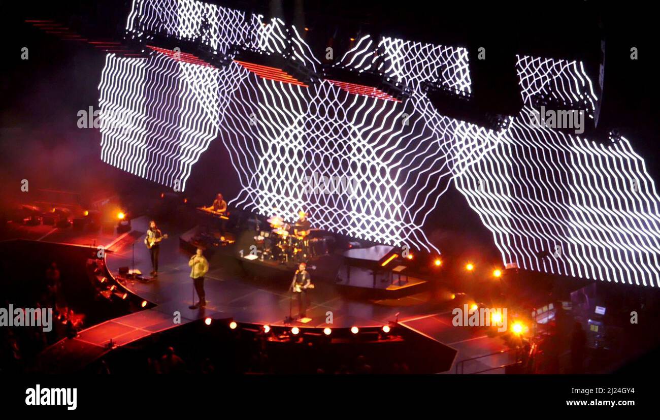 Los Angeles, California, USA 12th March 2022 Singer/musician Dan Reynolds  and Imagine Draongs perform in Concert on The Mercury World Tour on March  12, 2022 at Crypto.com Arena in Los Angeles, California,