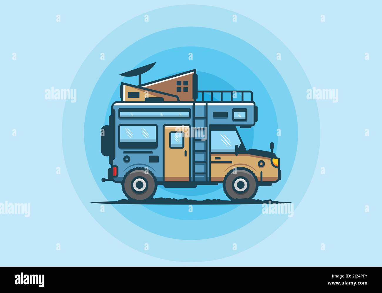 camping with car flat illustration design Stock Vector Image & Art - Alamy