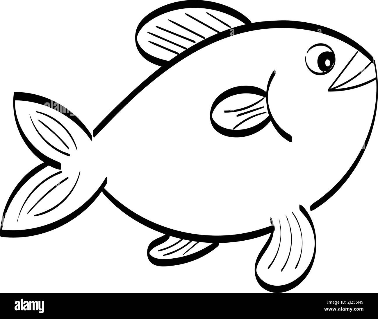 Free: cute fish cartoon coloring page for kids - nohat.cc-saigonsouth.com.vn