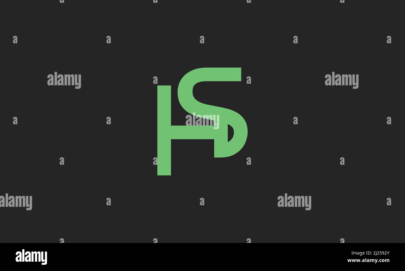 Alphabet letters Initials Monogram logo SH, HS, H and S Stock Vector