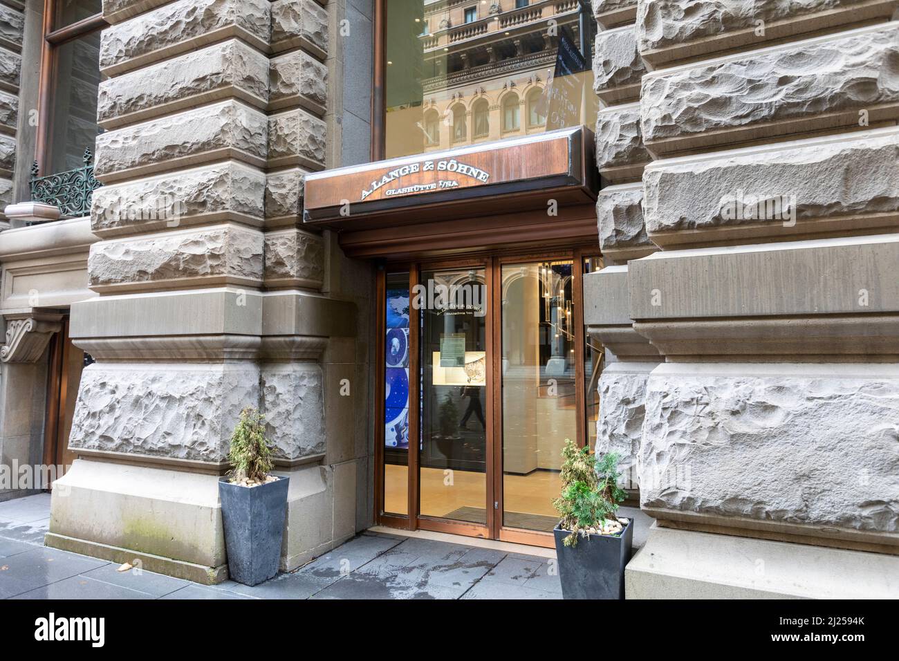 A. Lange & Söhne luxury watches store in Martin Place,Sydney,NSW,Australia Stock Photo