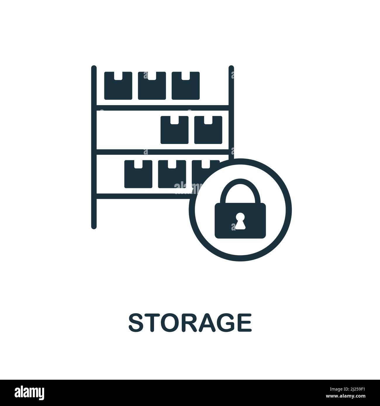 Storage icon. Monochrome simple Storage icon for templates, web design and infographics Stock Vector