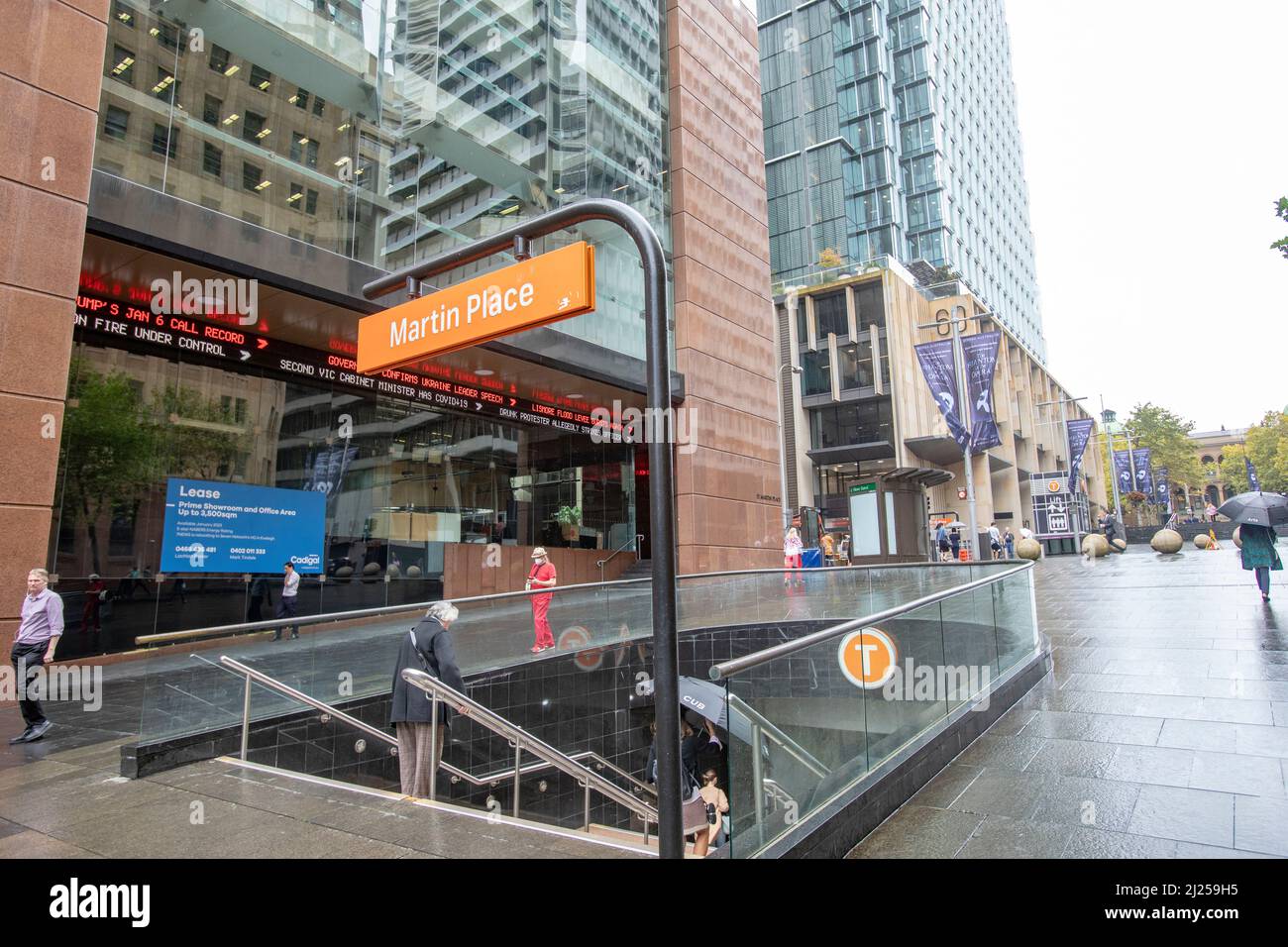Martin Place train railway station entrance in Sydney city centre,NSW,Australia Stock Photo Alamy
