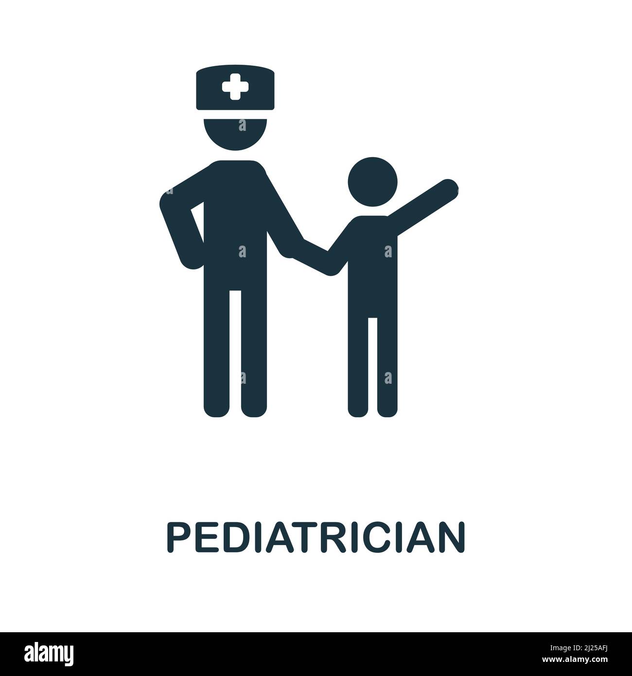 Pediatrician icon. Monochrome simple Pediatrician icon for templates
