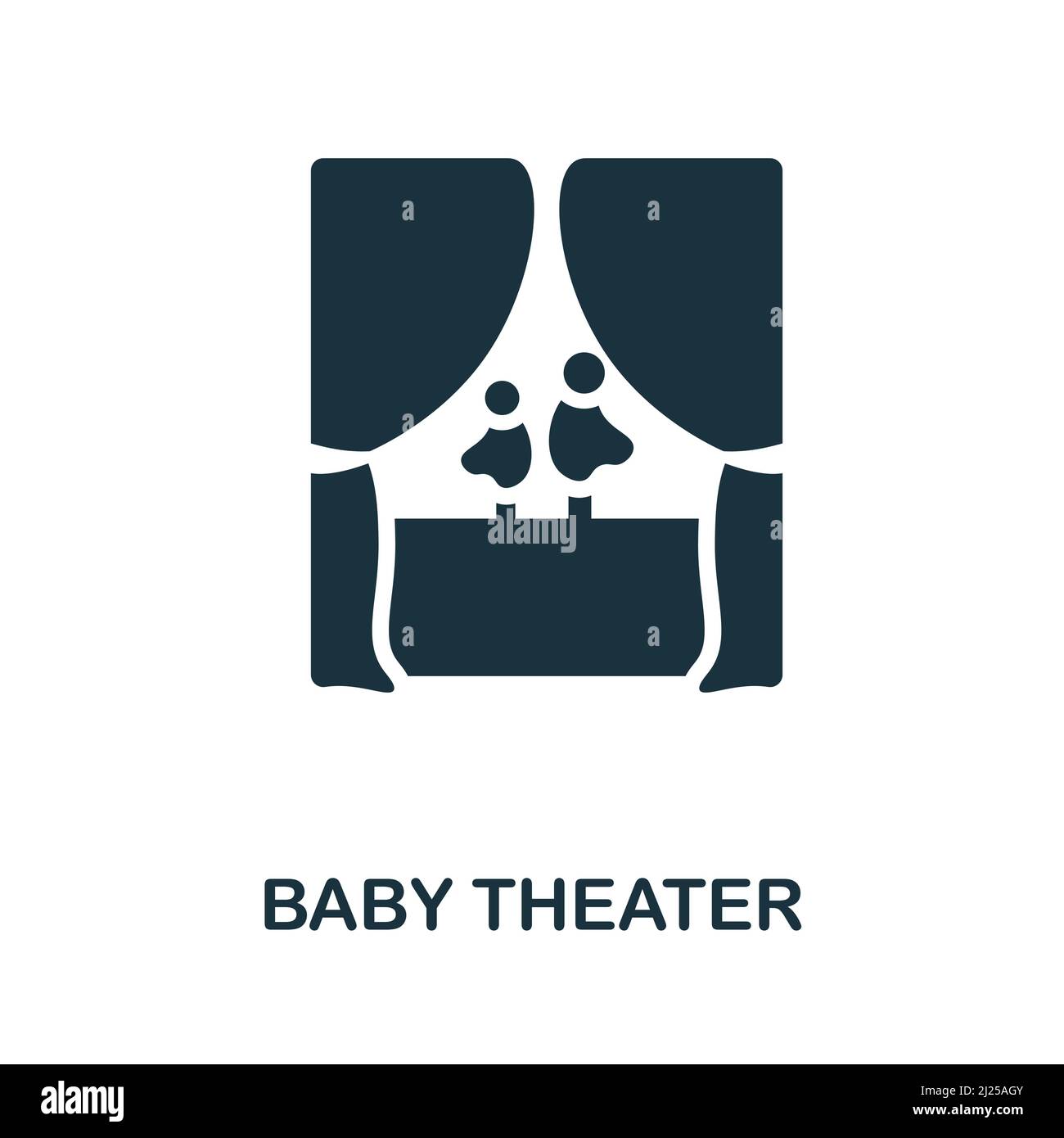 Baby Theater icon. Monochrome simple Baby Theater icon for templates, web design and infographics Stock Vector