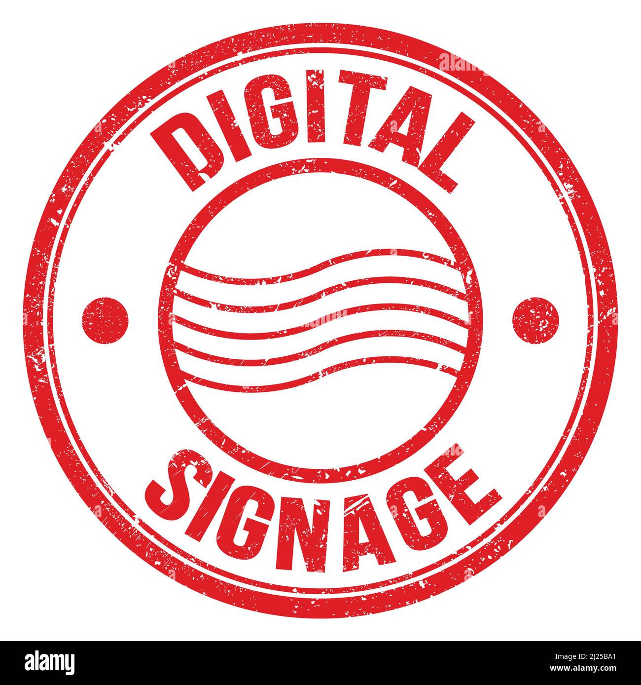 DIGITAL SIGNAGE text written on red round postal stamp sign Stock Photo ...