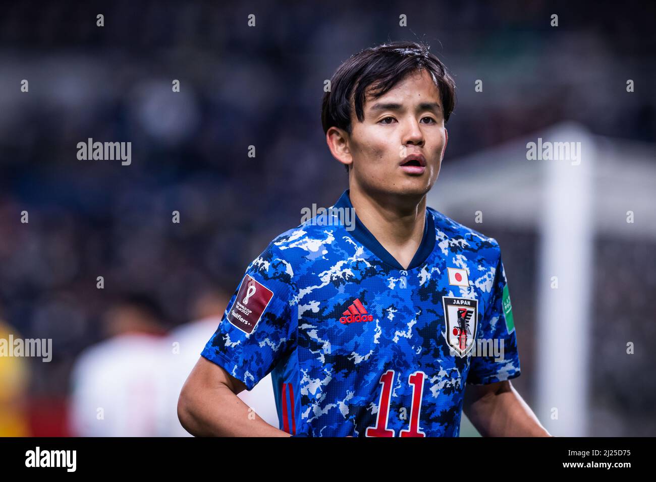 Japan's Takefusa Kubo during the FIFA World Cup Qatar 2022 Asian Qualifier  Third Round Group B