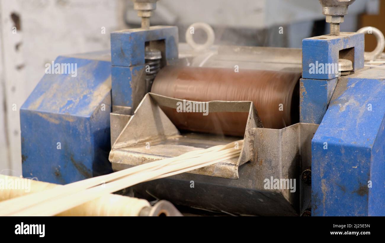 Plastic strands go to strand cutter to recycle plastic and create ...