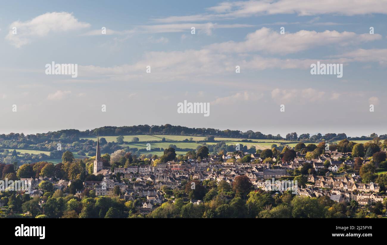 Painswick, Gloucestershire on a sunny autumn day Stock Photo