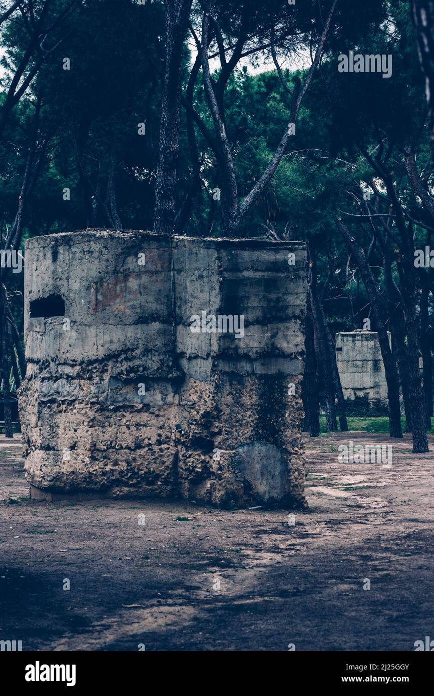 Spanish Civil War bunker in Parque Oeste, Madrid, Spain Stock Photo Alamy