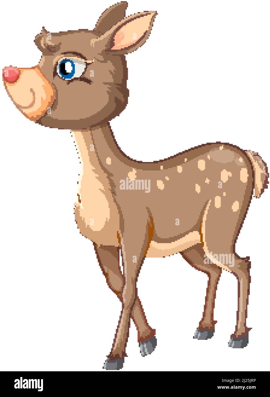 A cute deer on white background illustration Stock Vector Image & Art ...