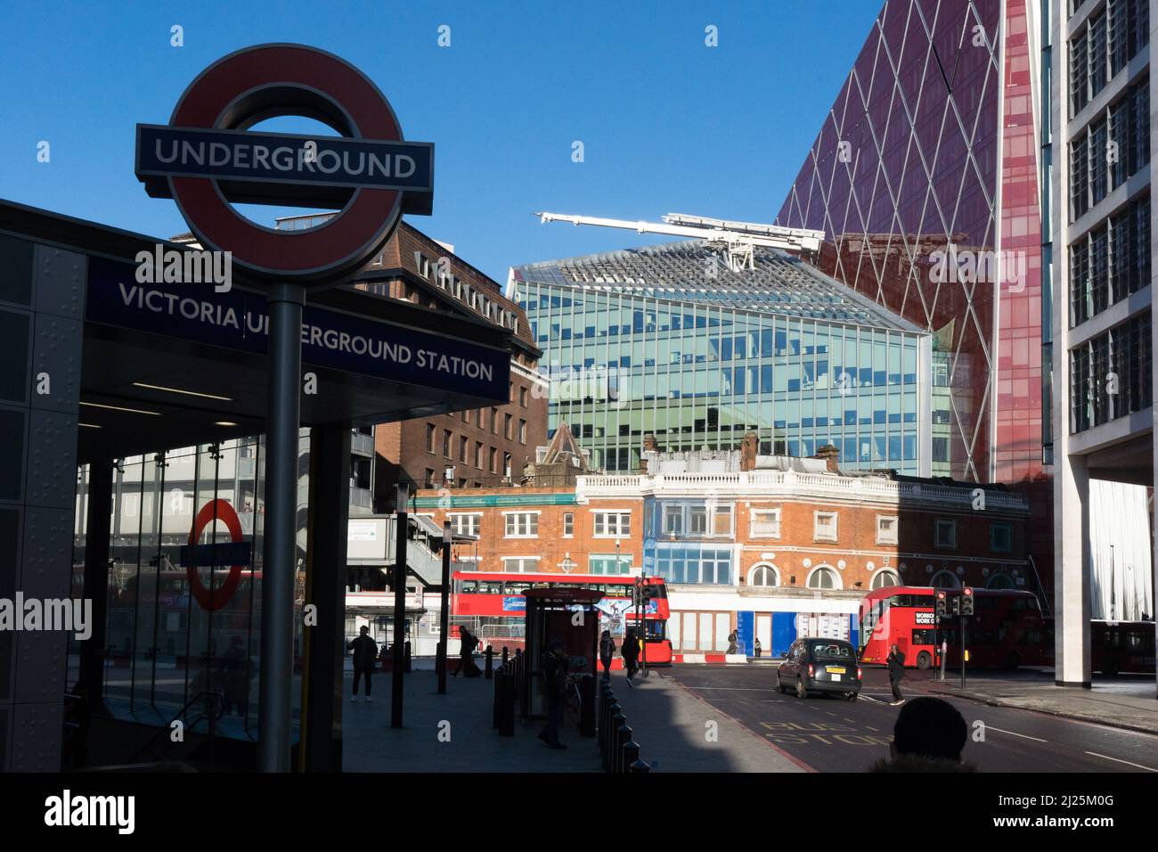 Victoria Underground Tube Station entrance Stock Photo Alamy