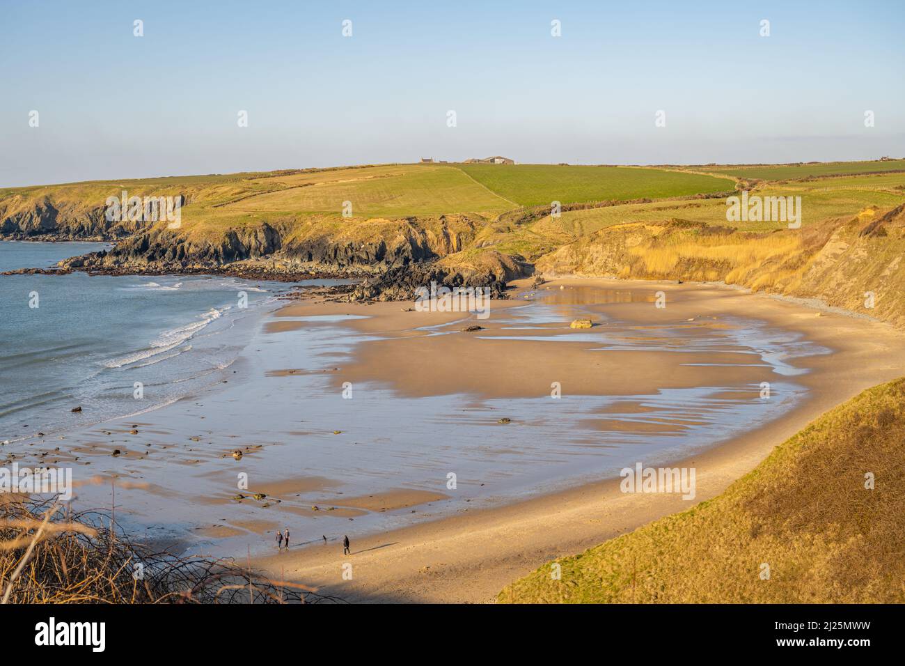 The beach at Traeth Porthor also Known as Whistling sands on the North coast of the LLyn Peninsula near Aberdaron Stock Photo