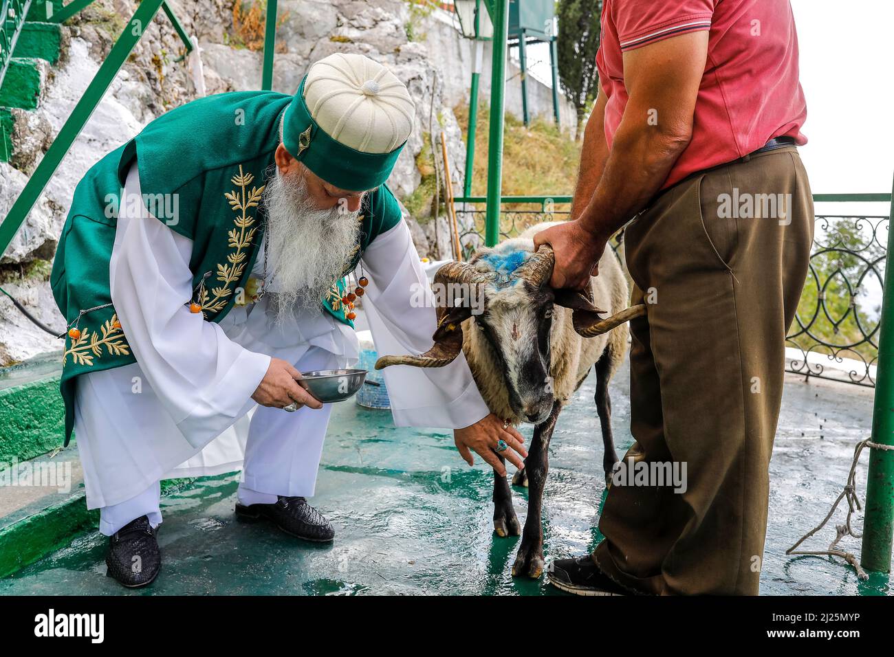 Celebration of Ashura festival in the Bektashi shrine of Sari Salltik