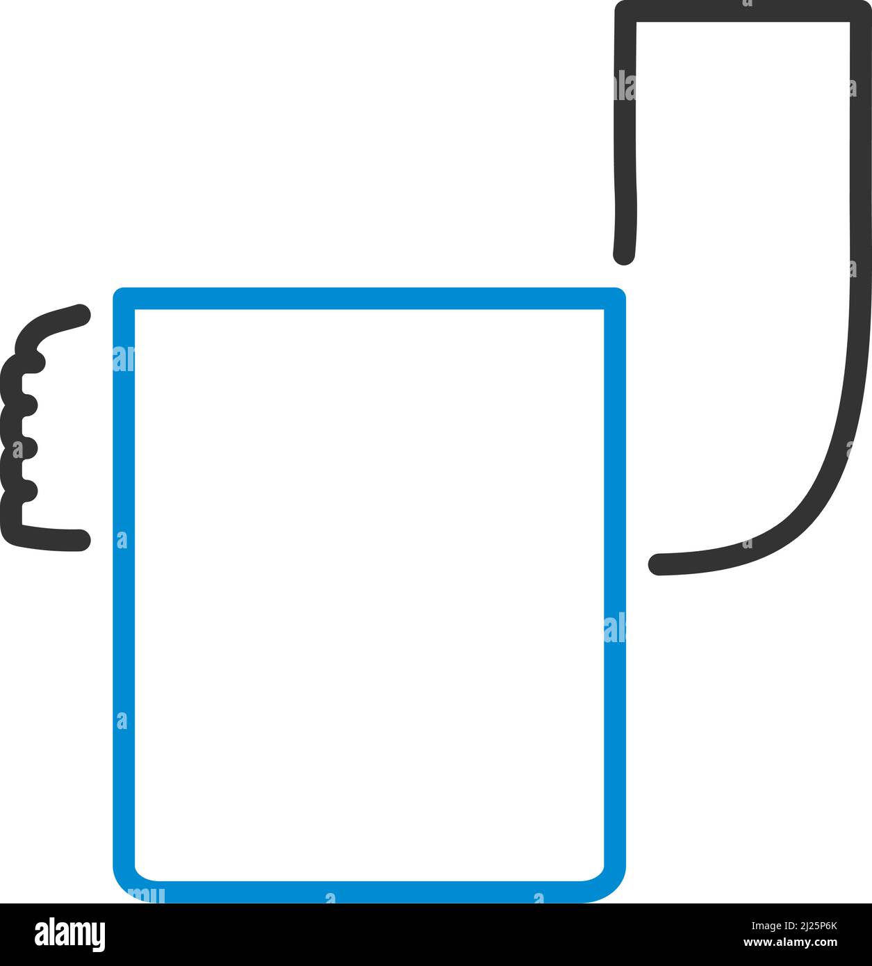 Icon Of Waiter Hand With Towel. Editable Bold Outline With Color Fill ...