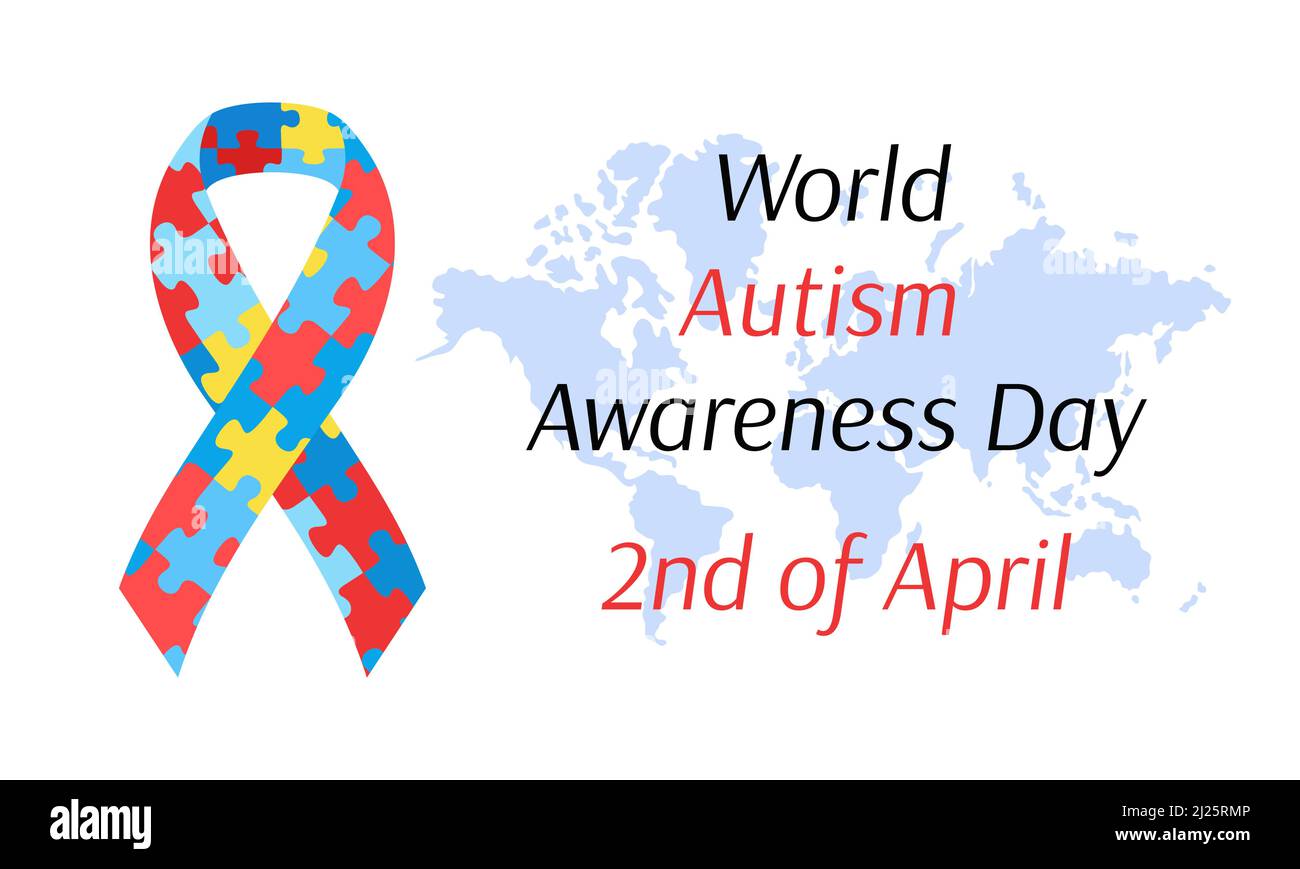 World Autism Awareness Day. Vector poster, banner. April 2 Autism day