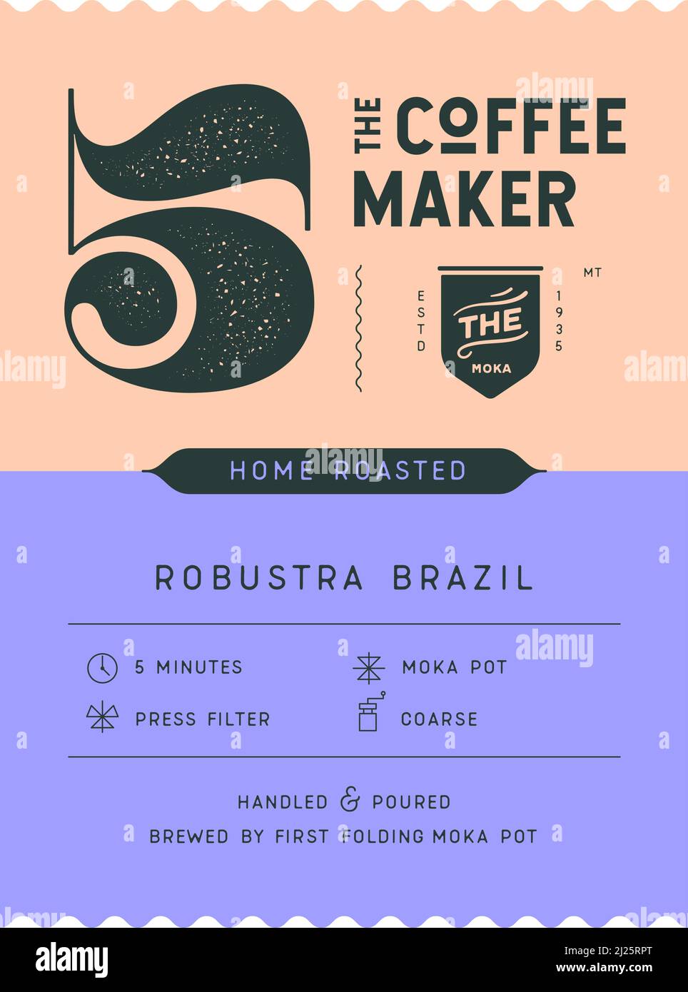 Coffee, tag label. Modern tag, label for brand, logo, sticker coffee