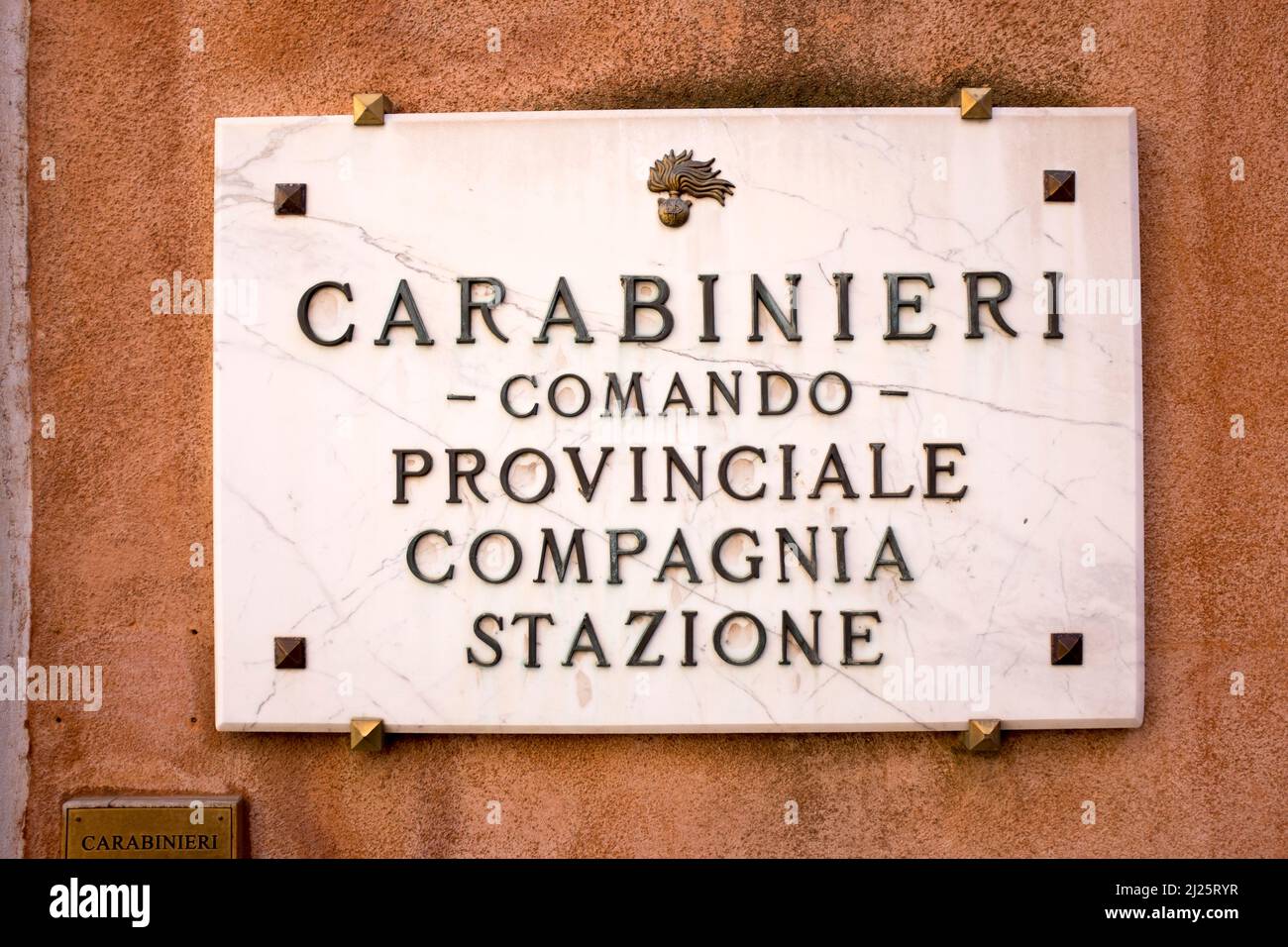 Carabinieri Police Station Office Venice Italy Stock Photo