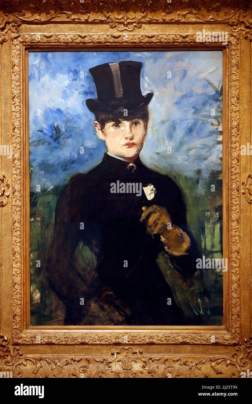 Thyssen-Bornemisza museum.  Horsewoman, Full-Face ( l'Amazone ). Edouard Manet 1882. Stock Photo