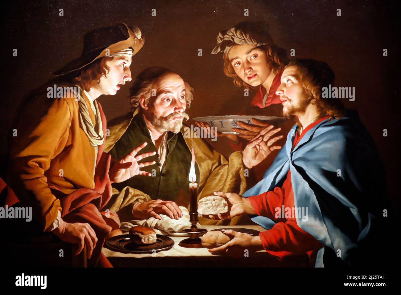 La Cena de Emaús - Stom, Matthias. Museo Nacional Thyssen-Bornemisza