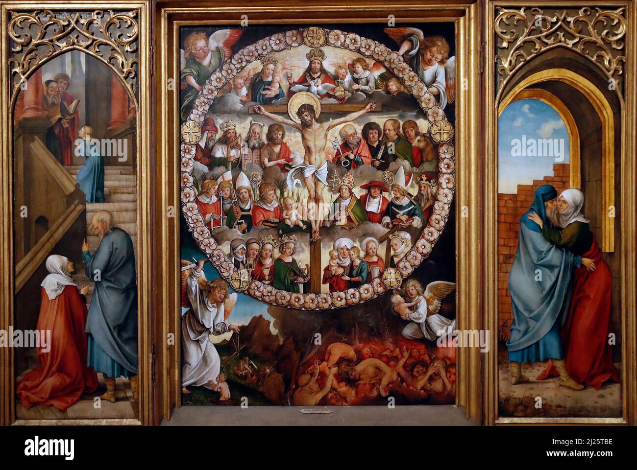 Thyssen Bornemisza Museum Triptyich Of The Rosary Hans Suess Von Kulmbach 1510 Stock Photo Thyssen Bornemisza Museum Triptyich Of The Rosary Hans Suess Von Kulmbach 1510 Stock Photo