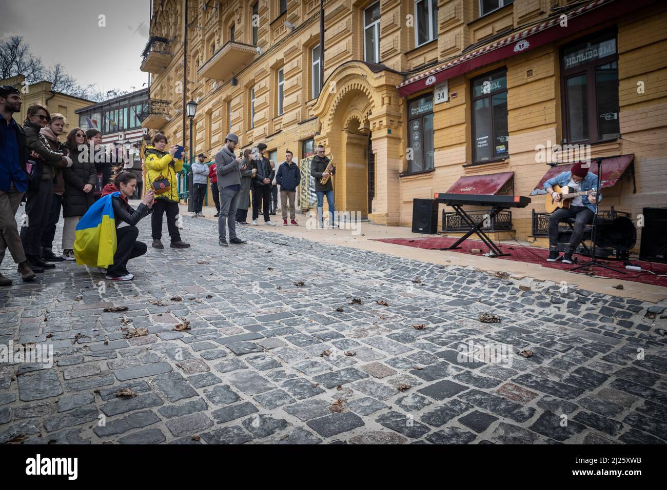 A street concert in support of Ukrainians in the war against Russia