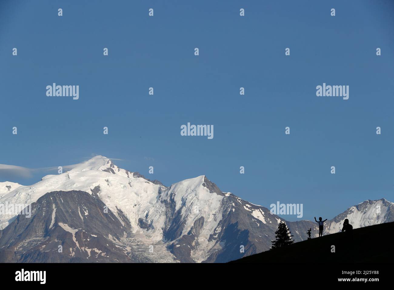 Mont-Blanc massif in summer. French Alps Stock Photo - Alamy