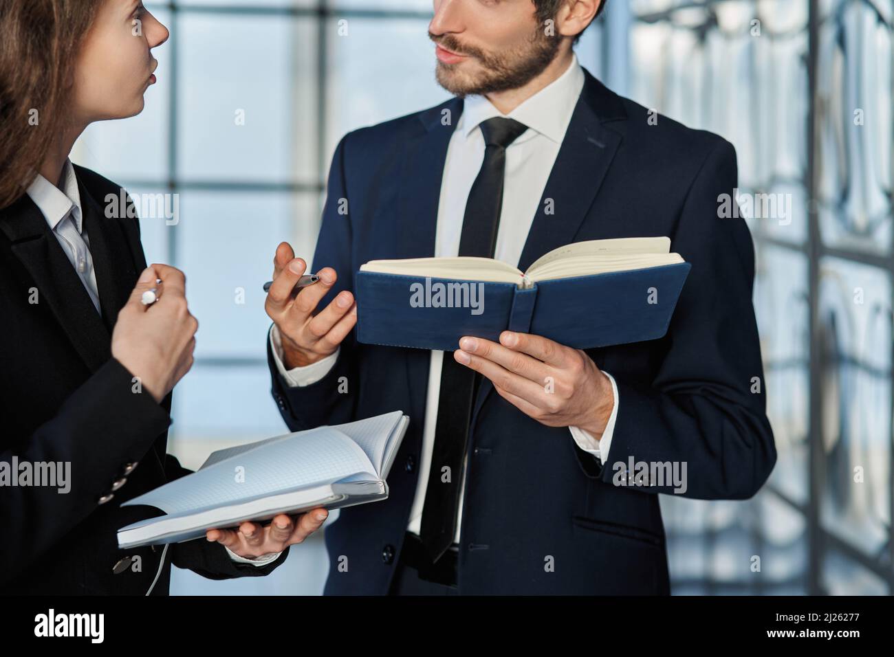 young business colleagues discussing important business issues. Stock Photo
