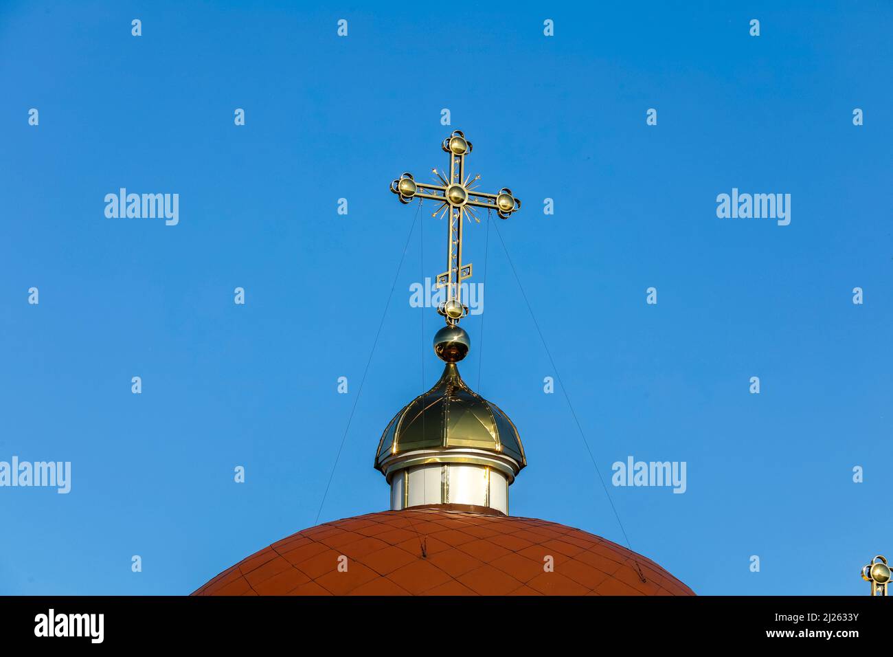 Church cross in Chisinau, moldova Stock Photo