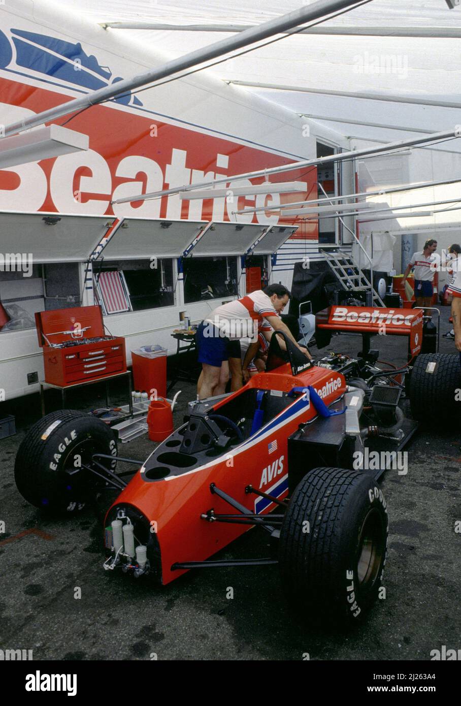 Lola THL 1 Hart Beatrice Racing in the garage Stock Photo Alamy