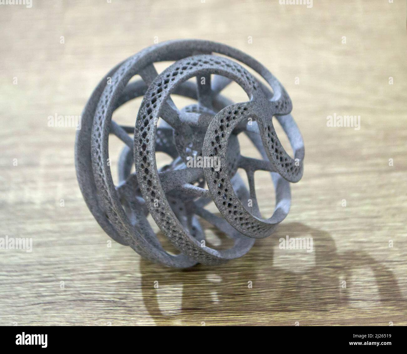 Object printed on a powder 3D printer from polyamide powder Stock Photo ...
