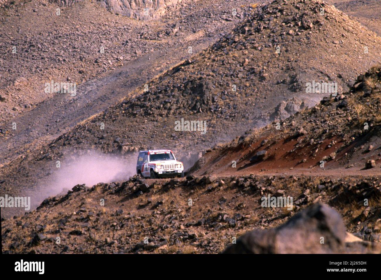 Patrick Zaniroli (FRA) Da Silva (FRA) Mitsubishi Pajero Ralliart 1st position Stock Photo