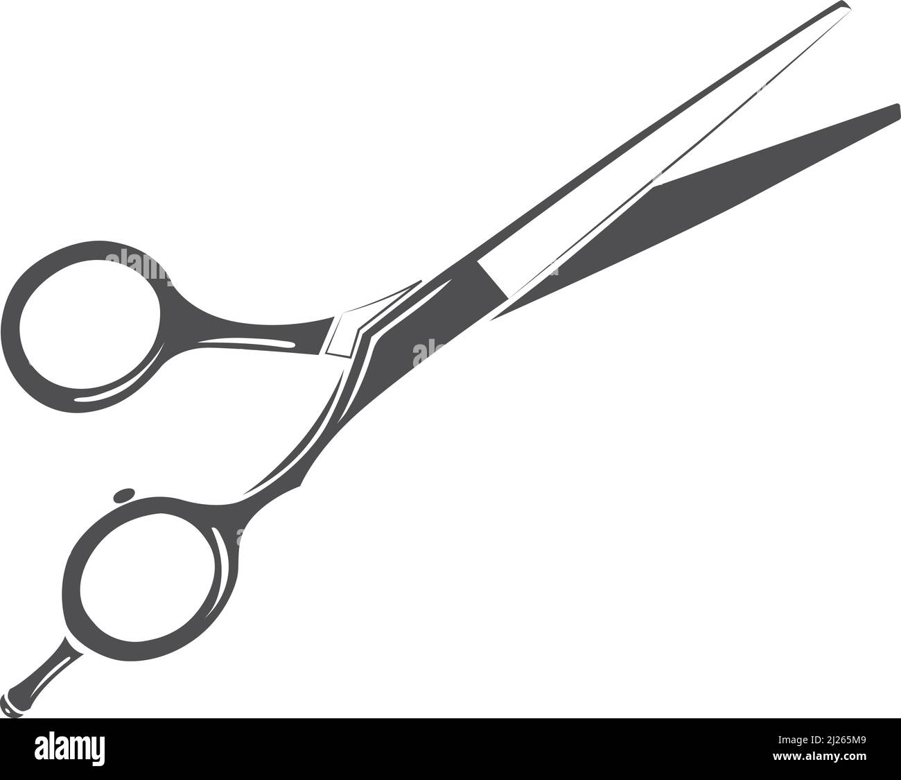 Hairdresser scissors icon. Hair cutting service symbol Stock Vector