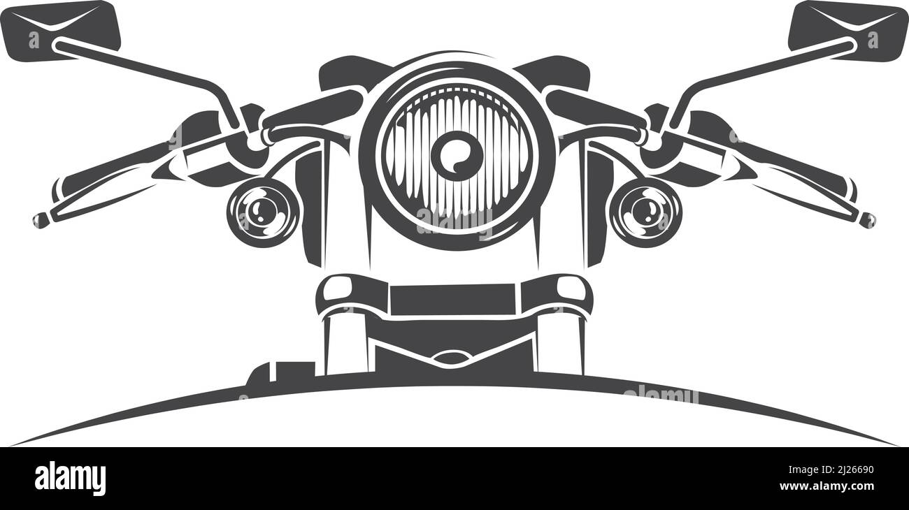 Motorcycle handlebar icon. Vintage bike club sign Stock Vector