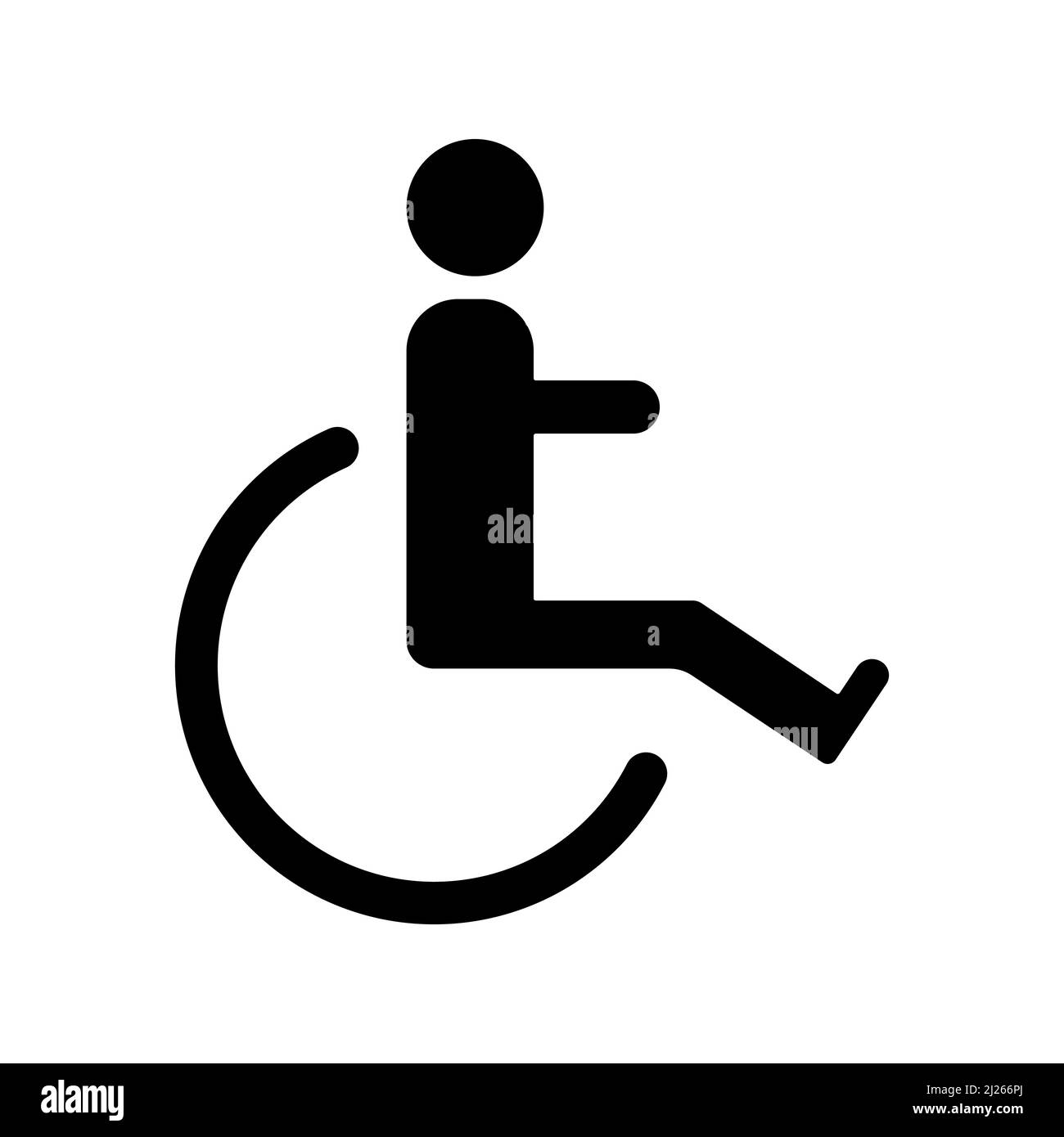 Disabled icon. Flat illustration of disabled vector icon for web Stock Vector