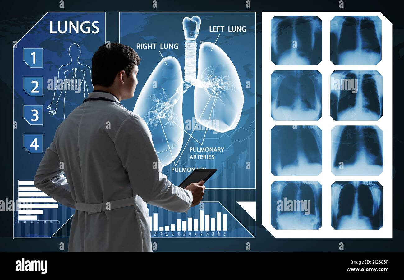 Doctor works virtual interface hi-res stock photography and images - Alamy