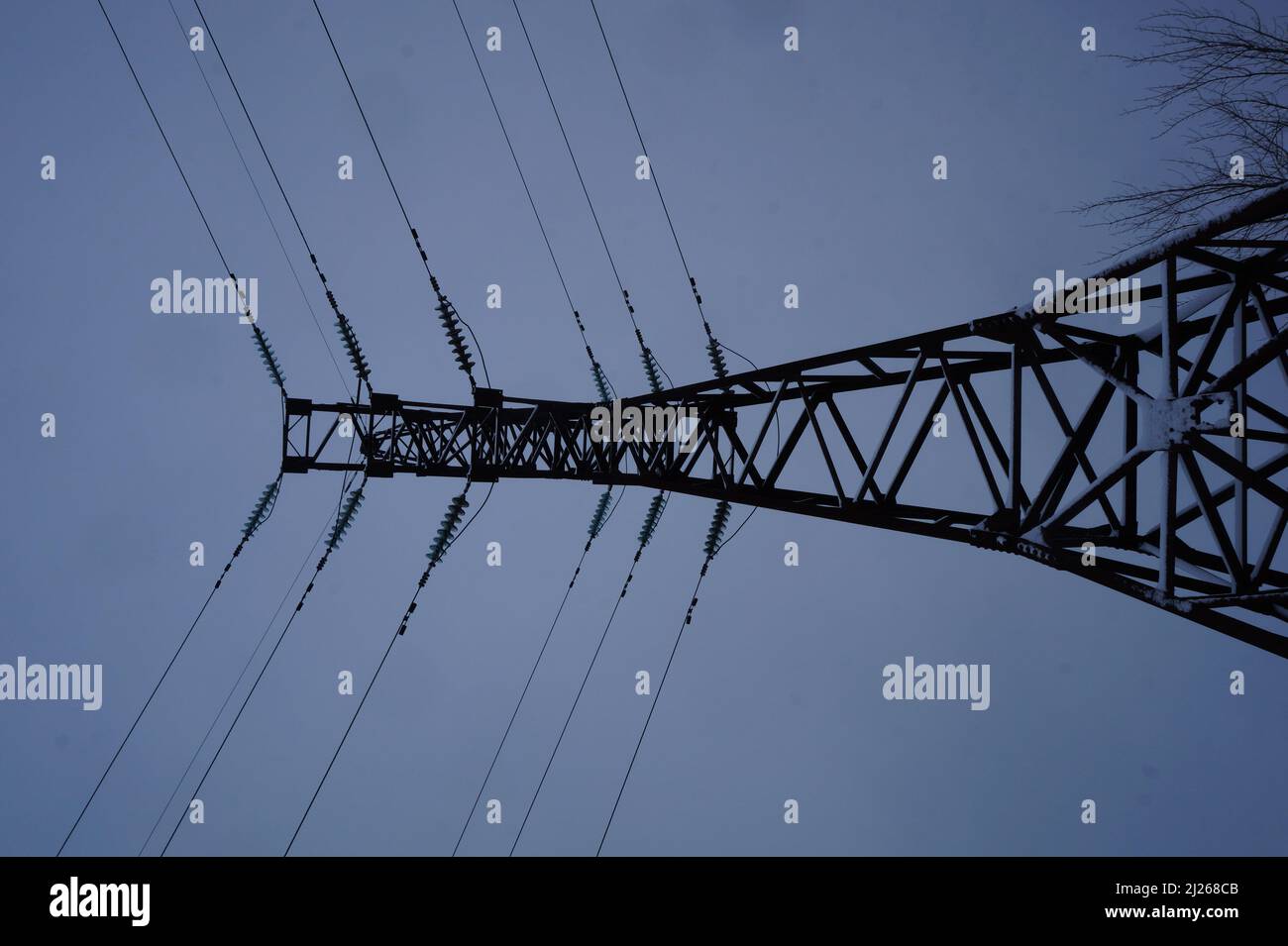 Graphic of high voltage lines Stock Photo Alamy