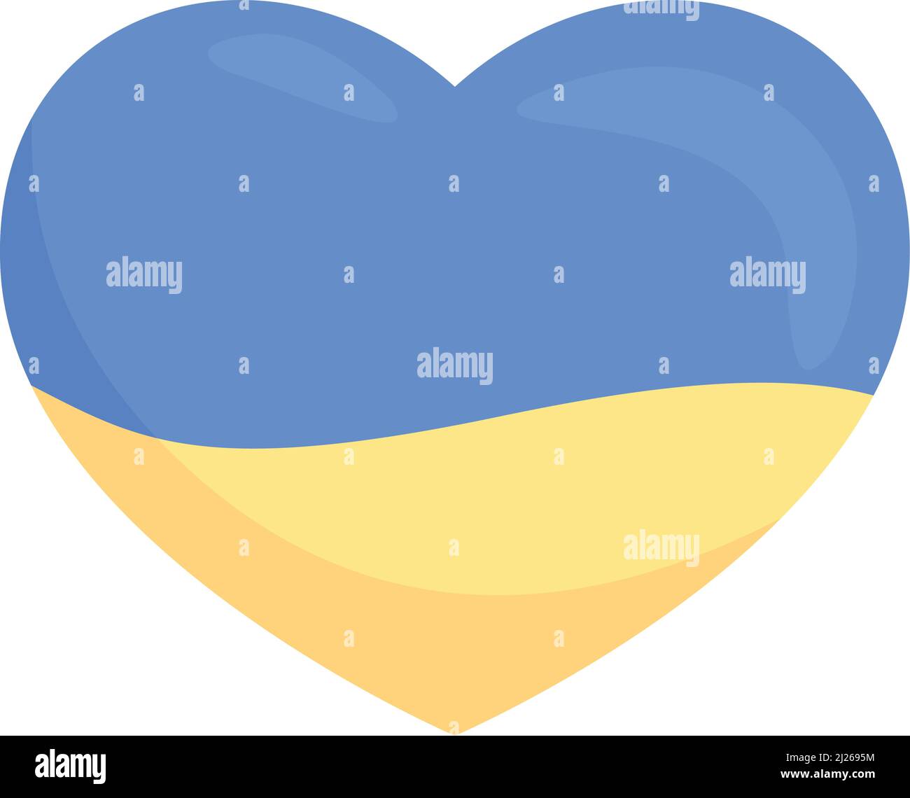 Love Ukraine semi flat color vector element Stock Vector