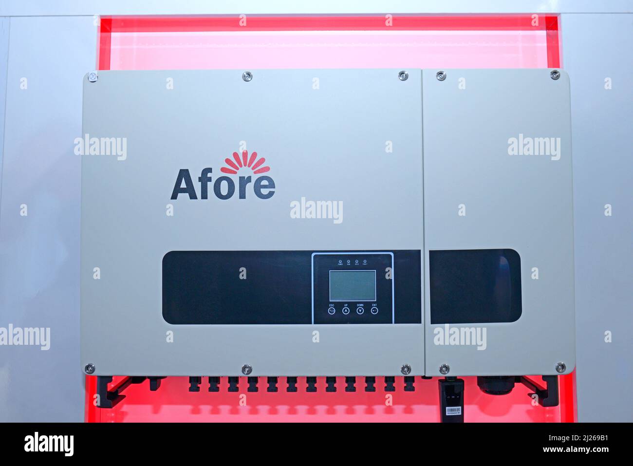 Solar inverter Afore presented on stand Stock Photo - Alamy