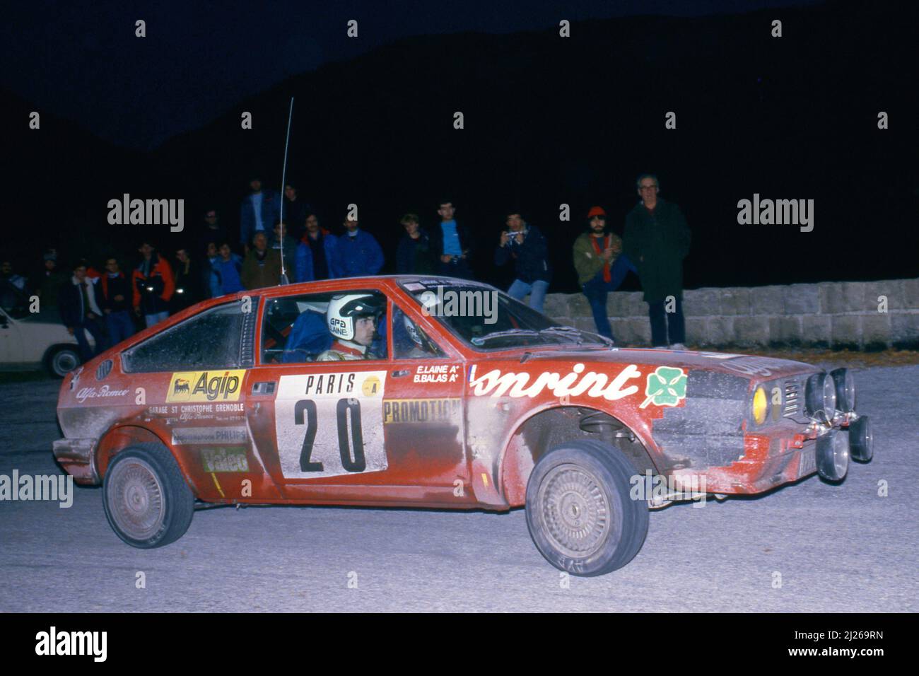 Photo Originale Rallye Tour Auto 1983 - Alfa Romeo Alfetta GTV6 - B. Balas