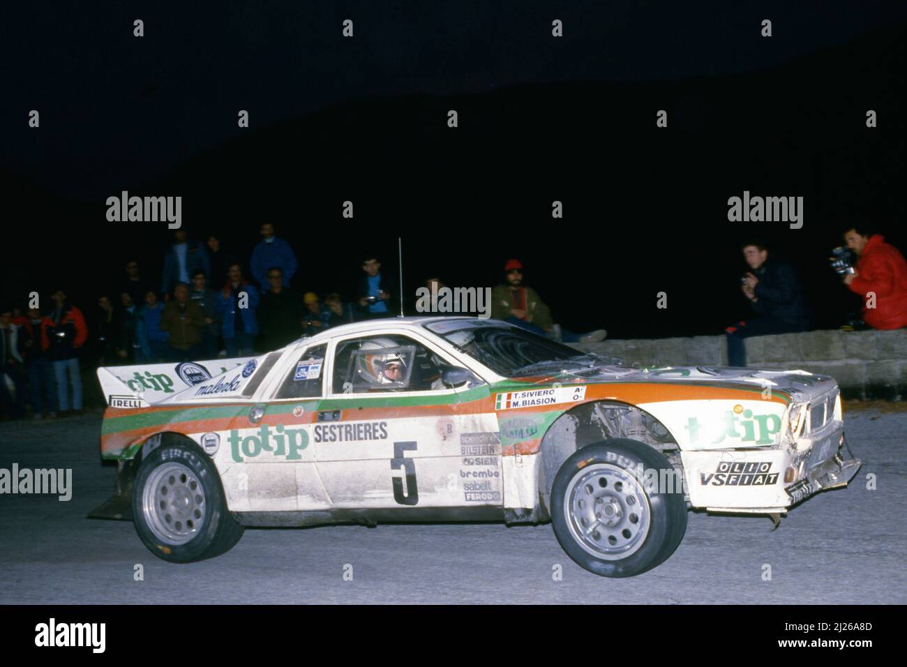 Massimo Miki Biasion (ITA) Tiziano Siviero Lancia Rally 037 GrB Jolly ...