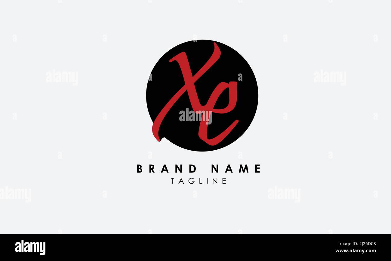 Alphabet letters Initials Monogram logo xe, ex, x and e Stock Vector