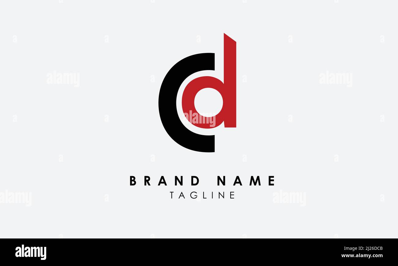 Alphabet letters Initials Monogram logo CD, DC, C and D Stock Vector