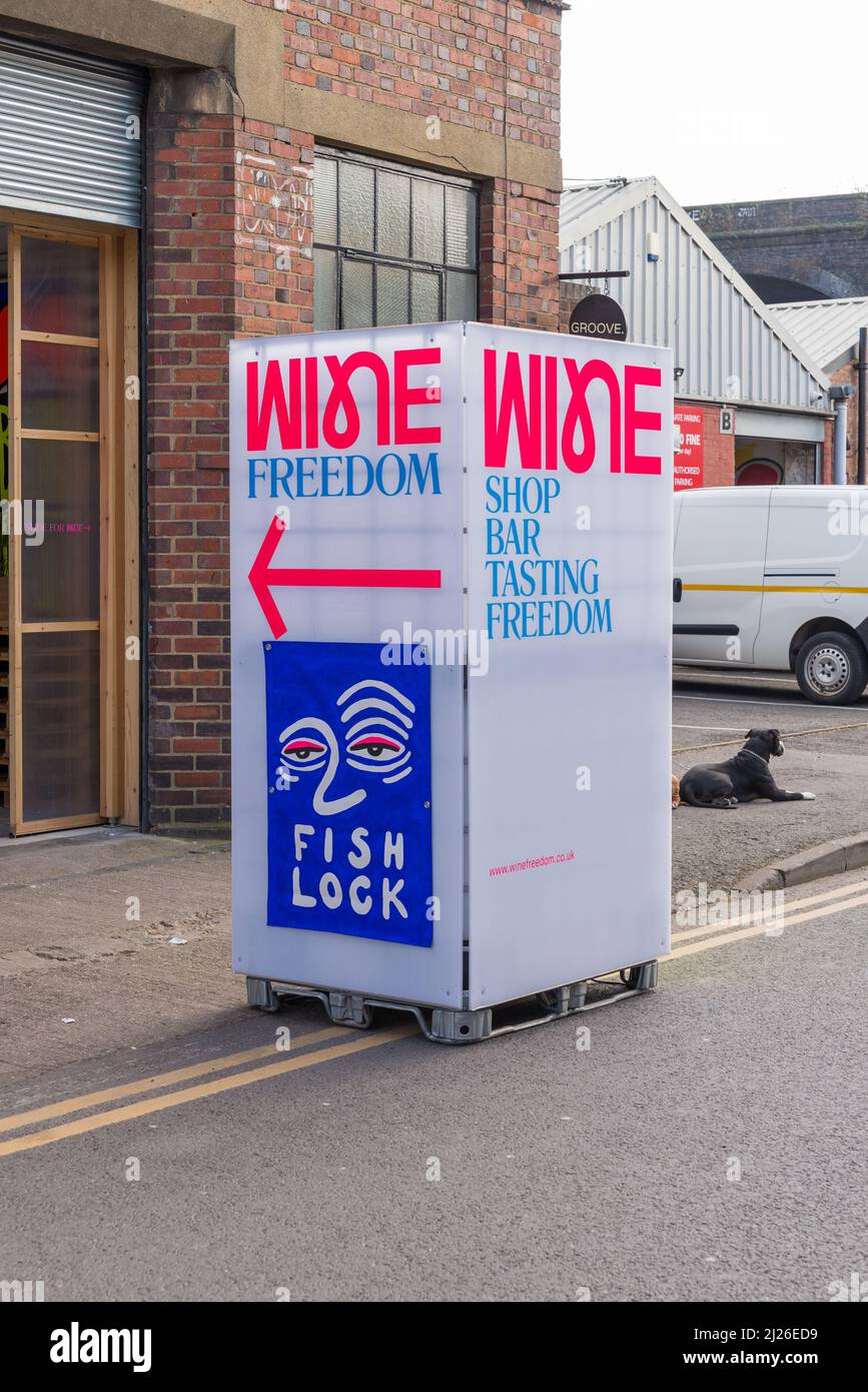 Wine Freedom wine bar in Floodgate Street in Digbeth, the creative