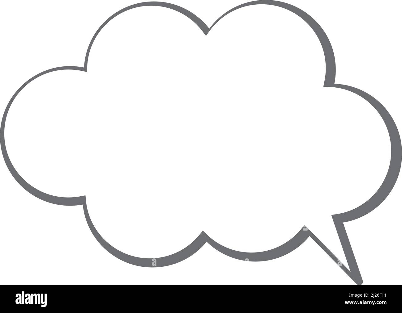 Comic speech bubble. Cloud shape text message Stock Vector Image & Art ...