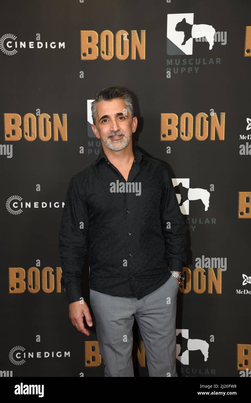 Los Angeles, CA on March 29, 2022. James Madio arrives at the Boon
