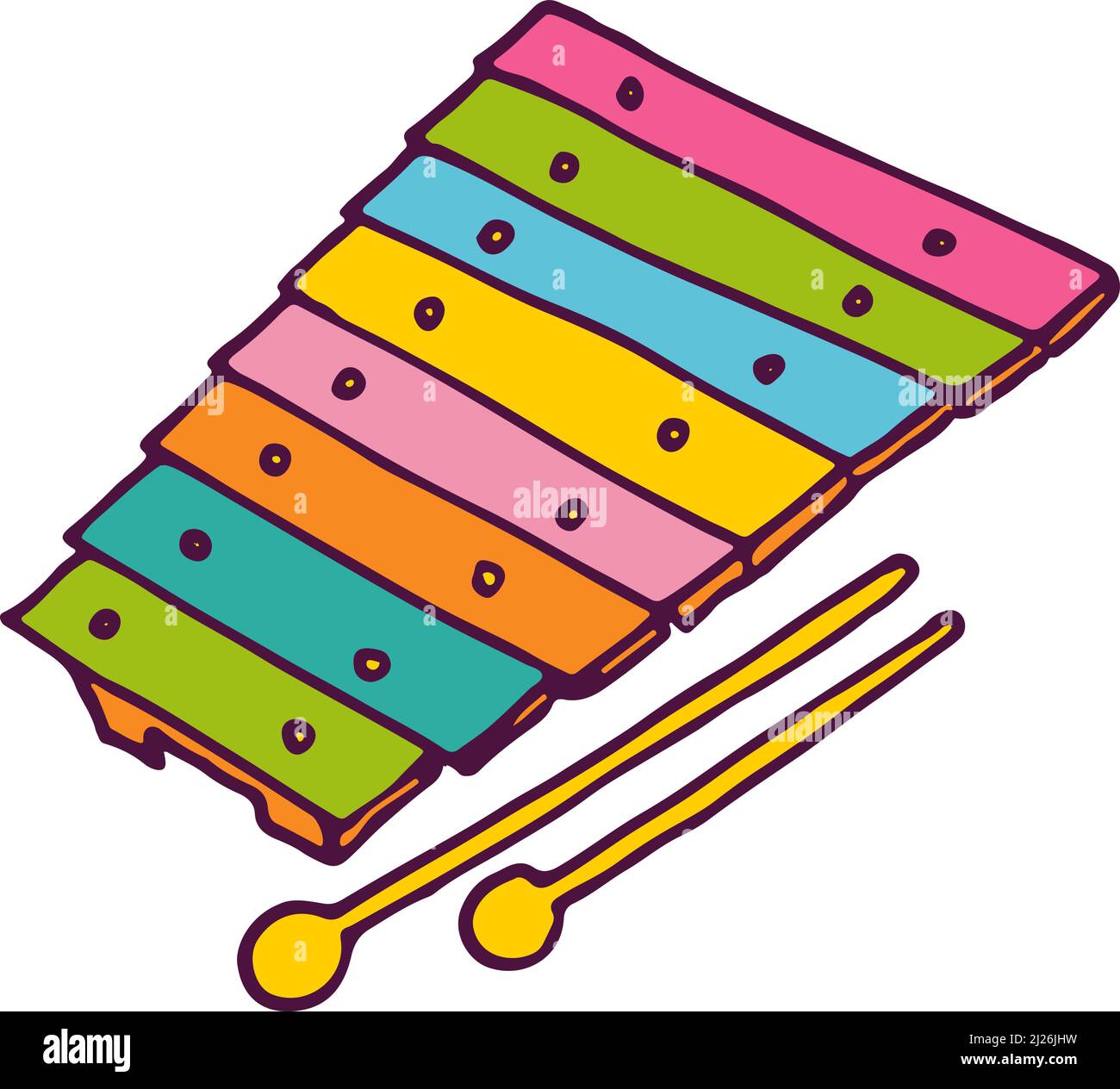 Xylophone toy. Colorful music instrument for kids Stock Vector Image