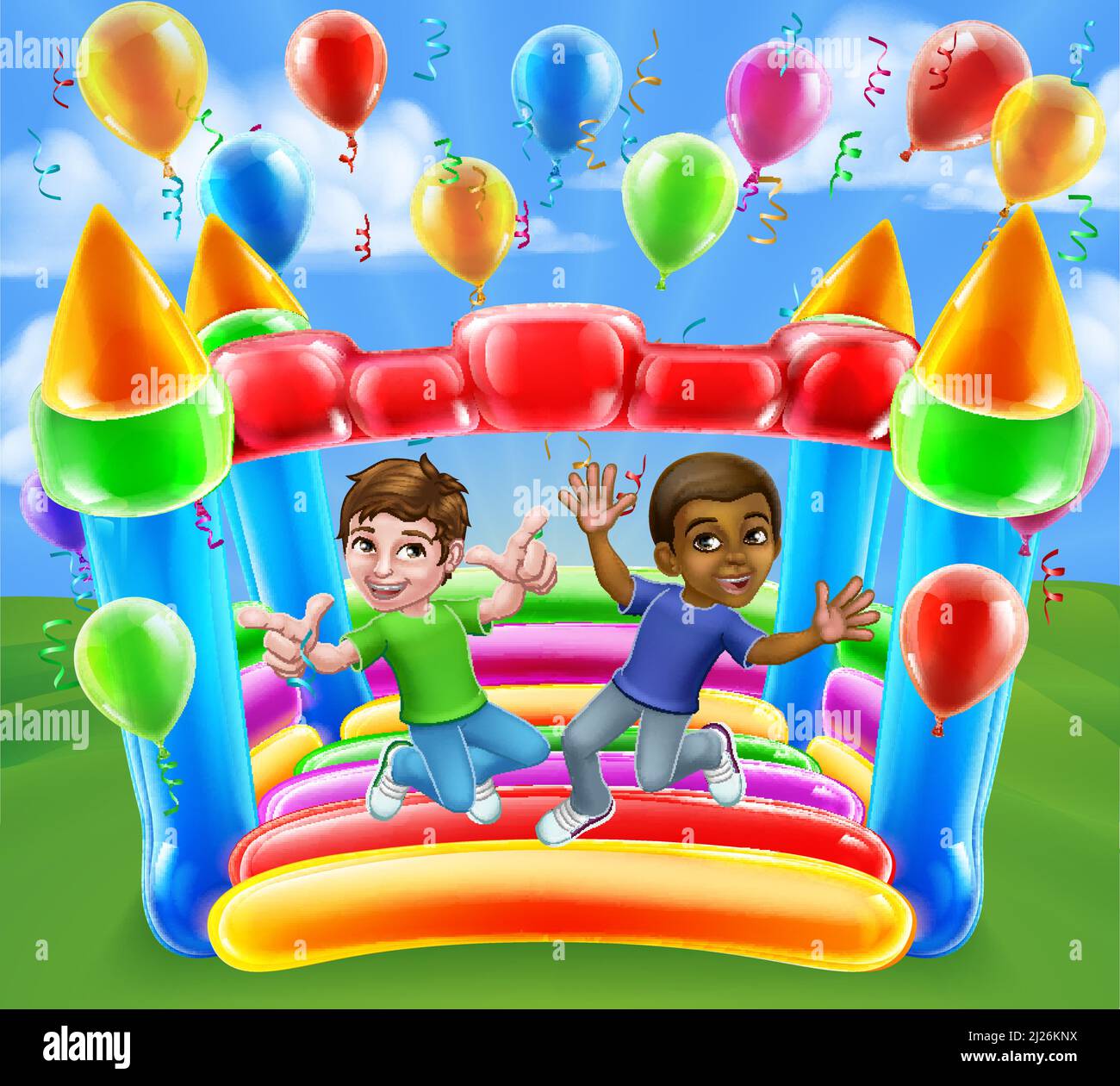 Bouncy castles Stock Vector Images - Alamy