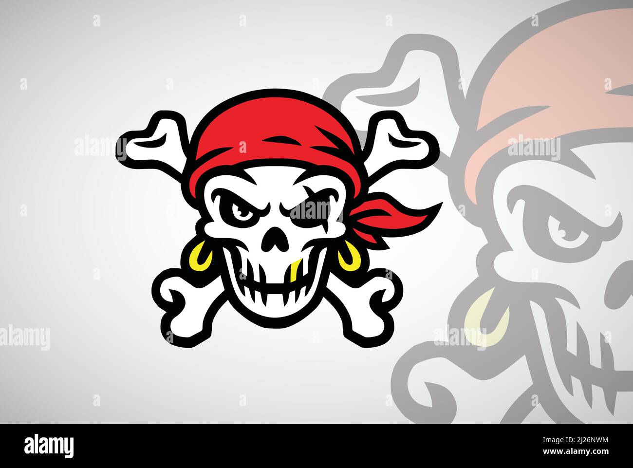 Premium Vector  Pirate vector logo template pirate sport gaming mascot logo  template pirate skull with a sword